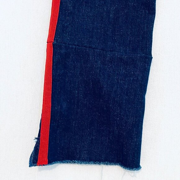 Mother jean Women's 28 blue Insider Speed Racer crop step fray high rise luxury - Picture 15 of 16